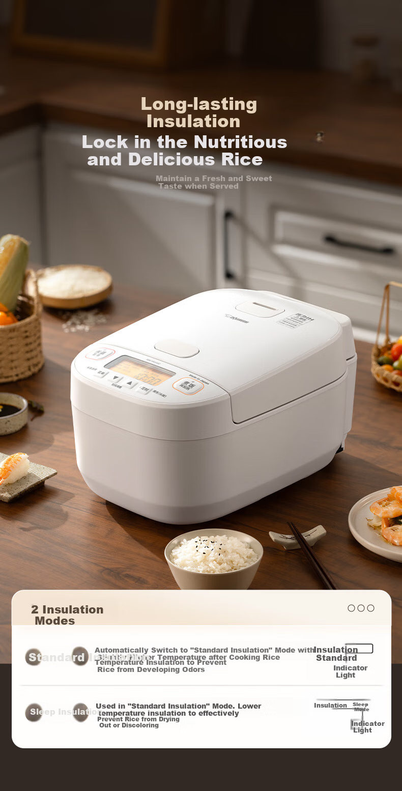 Рисоварка ZO JIRUSHI NW-YAH10C, 3л, индукционный нагрев IH, микродавление, белая