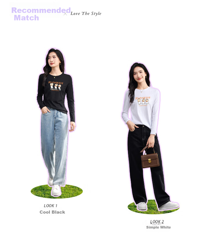 Женская футболка с длинным рукавом Jeanswest, хлопок, размер L, белый