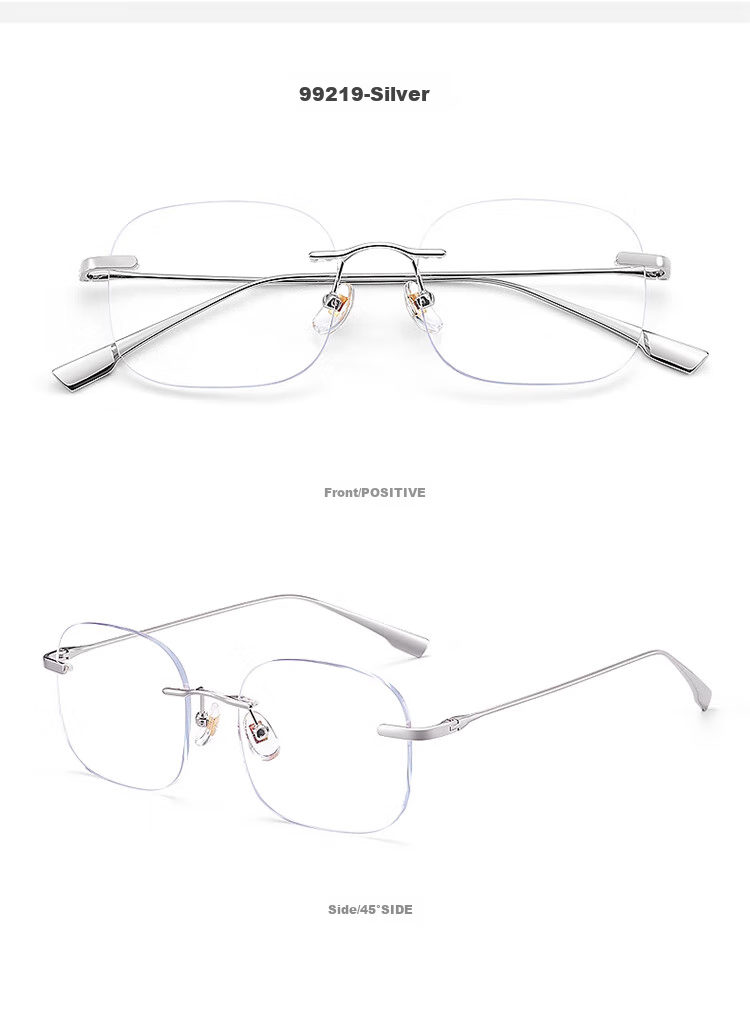Очки Molake Ultra-Light Titanium, без оправы, антибликовые, золотая оправа, для коррекции зрения, унисекс