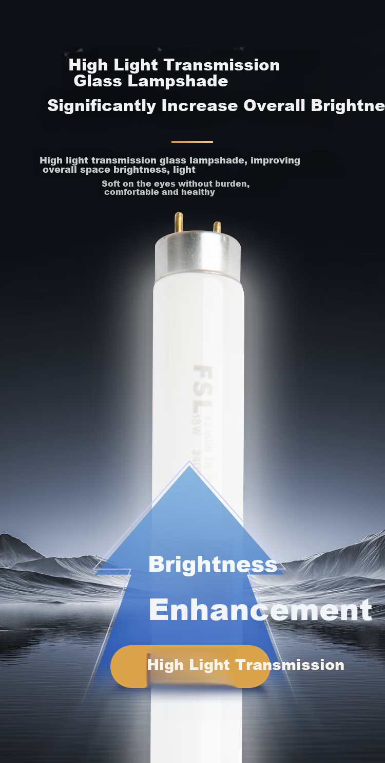 FSL Foshan Lighting Светодиодная трубка T8, 0.6 метра, 18 Вт, холодный белый свет, 5 шт.