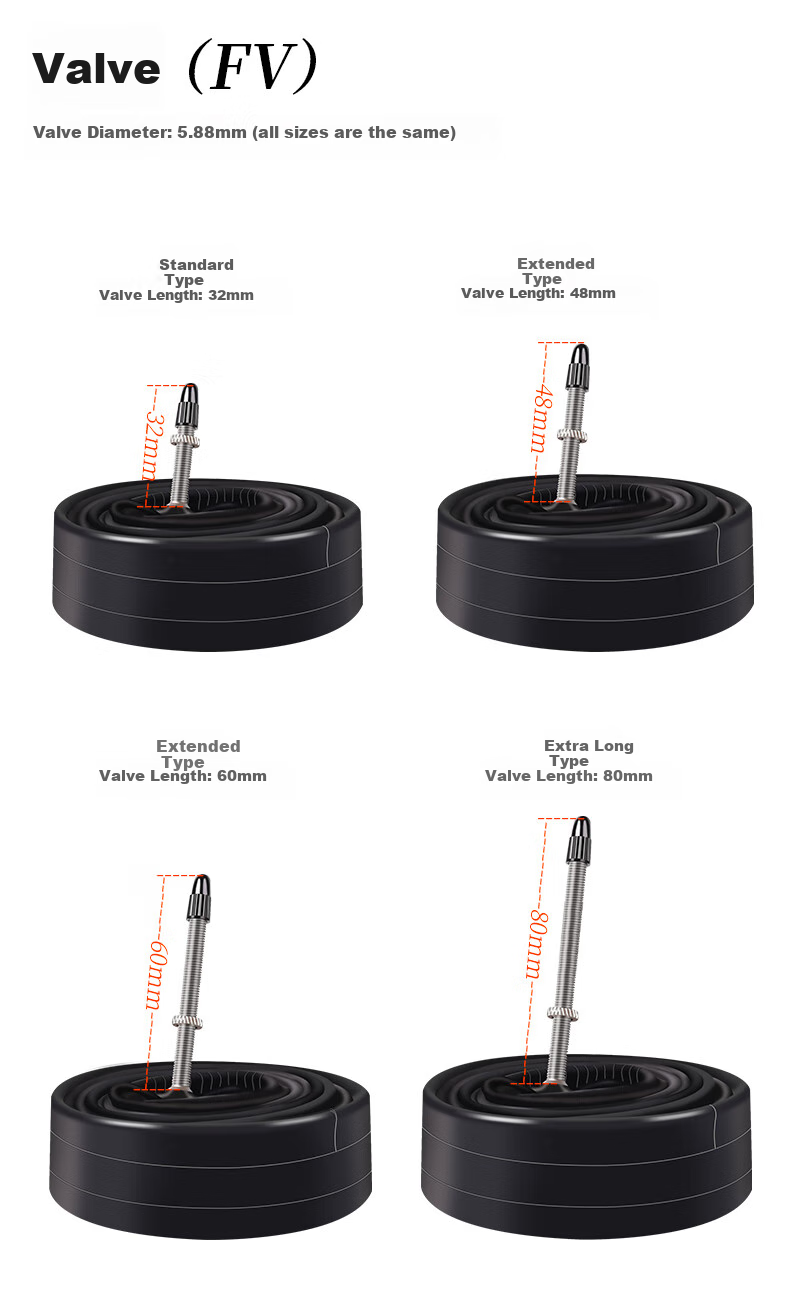Велосипедная камера LEBYCLE 700C, 28-дюймовая шина, клапан Presta 32 мм, 60 мм, 2 шт.