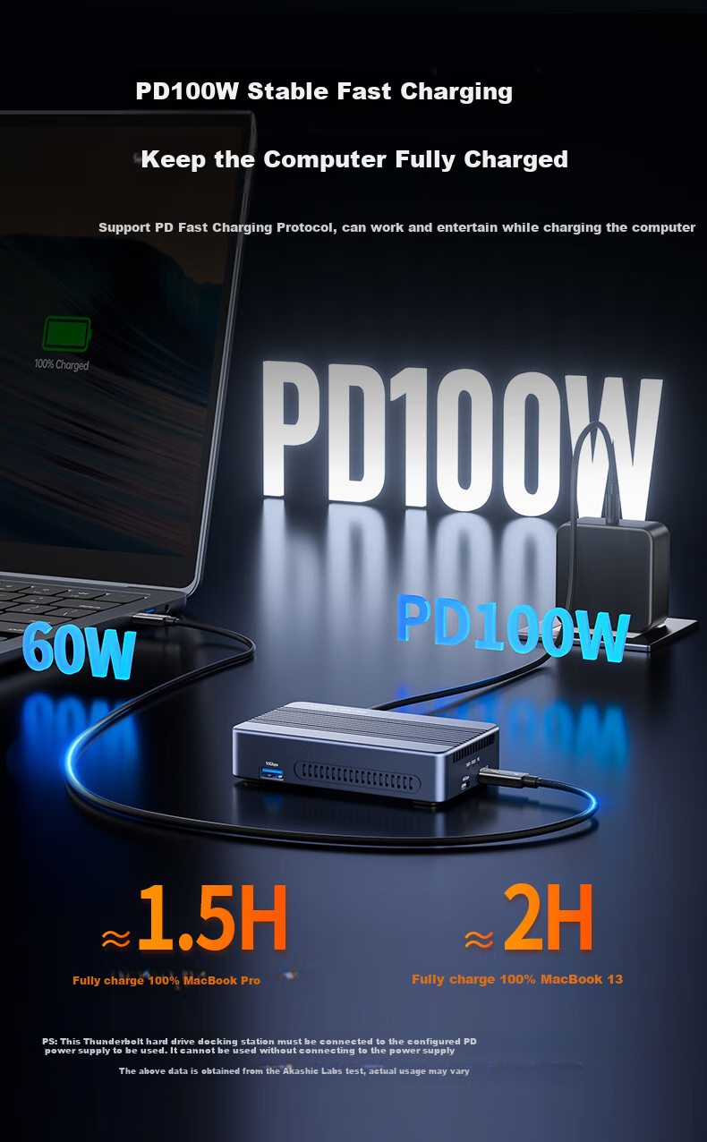 Внешний корпус Acasis TBU405ProMAX для 2x NVMe M.2 SSD, 40 Гбит/с, Thunderbolt 3/4, USB4, алюминиевый сплав, RAID