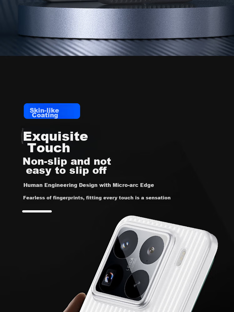 ESCASE Ультратонкий матовый чехол для Xiaomi 15 Pro, защита камеры, противоударный силиконовый чехол с простым дизайном для мужчин и женщин, грязеотталкивающий, анти-отпечатки пальцев, полупрозрачный белый
