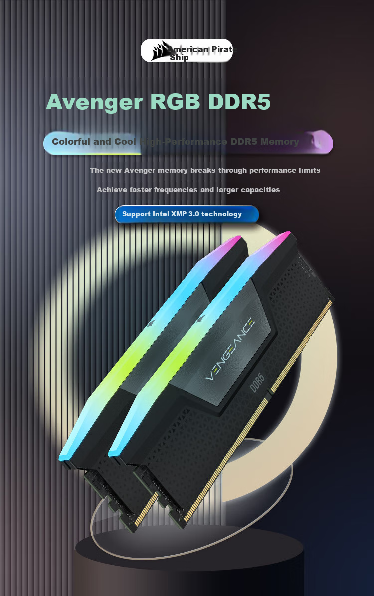 Оперативная память USCORSAIR Vengeance RGB DDR5 32GB (2x16GB) 6000MHz