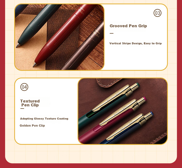 ZEBRA JJ57 Premium Pen Retro Series 0.5mm Retractable Gel Pen, Business Signing Pen, Office Pen JJ57 Dark Brown Single Pe