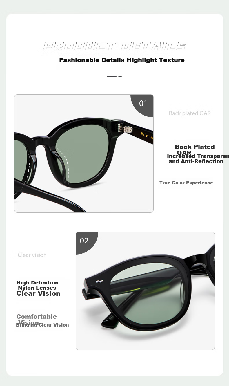 HELEN KELLER Polarized Sunglasses, Retro Small Frame, for Men And Women, Driving-Specific, UV Protection, H5285H02