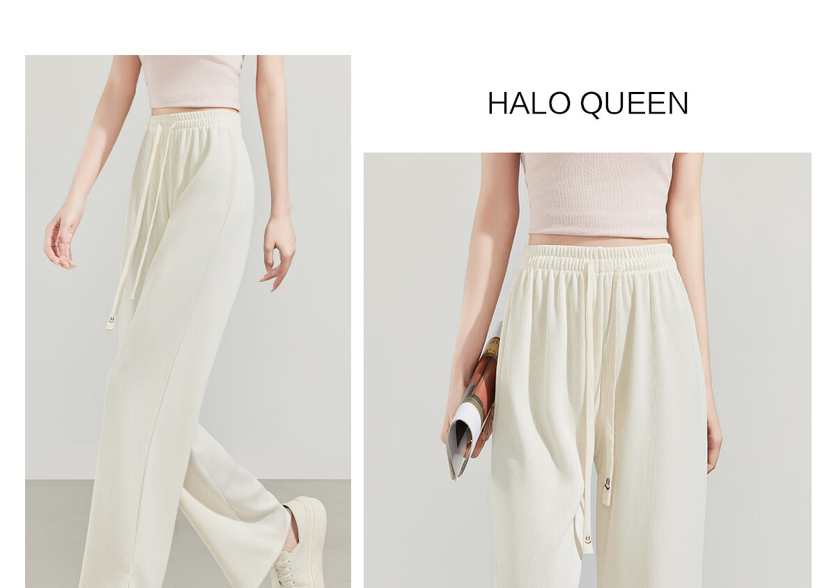 Женские брюки Halo Queen, весна-осень, повседневные, свободные, широкие штанины, прямые, модные, зауженные брюки H13QK5970, темно-серые, размер L