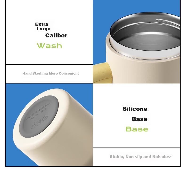Термокружка CaROTE Giant Straw Insulated Cup, 1050 мл, морская соль и сыр, с трубочкой
