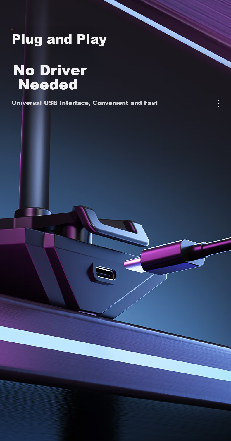 Игровой настольный USB-микрофон Aigo K12 для стриминга, записи, видеоконференций, с RGB-подсветкой