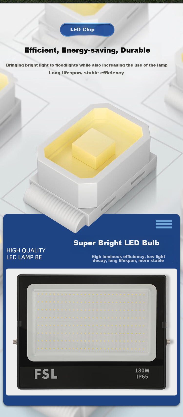 FSL Foshan Lighting светодиодный прожектор, уличный прожектор, наружный светильник, садовый фонарь, 50 Вт
