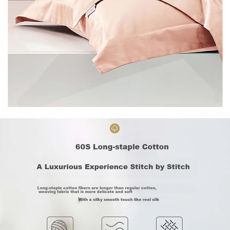 Наволочка BEYOND Home Textiles из длинноволокнистого хлопка, 60 нитей, коралловый розовый, 48x74 см, 1 пара
