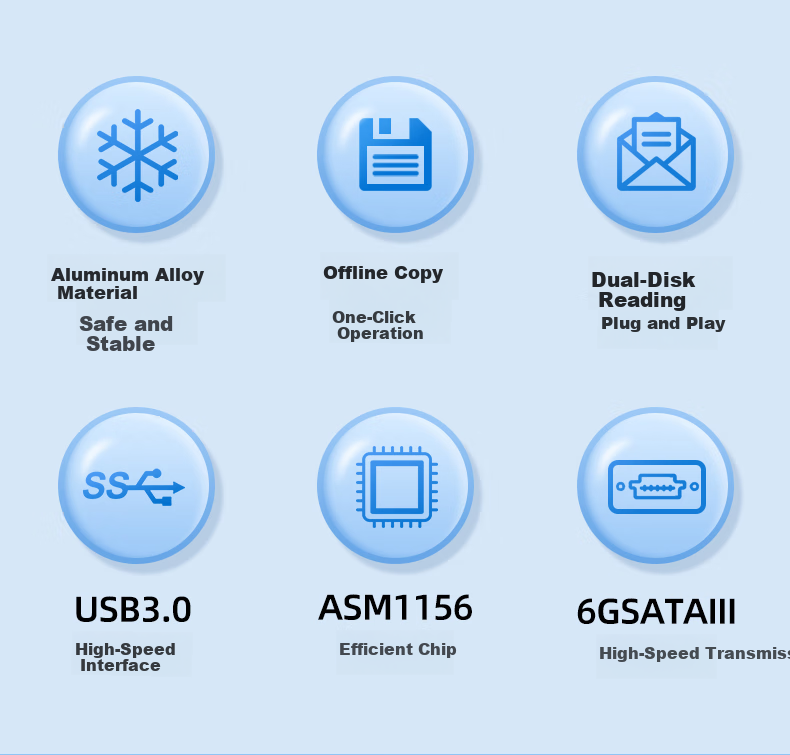 Внешний корпус для жестких дисков UNITEK Y-3026SL, USB 3.0, для HDD/SSD 2.5/3.5 дюйма, серебристый
