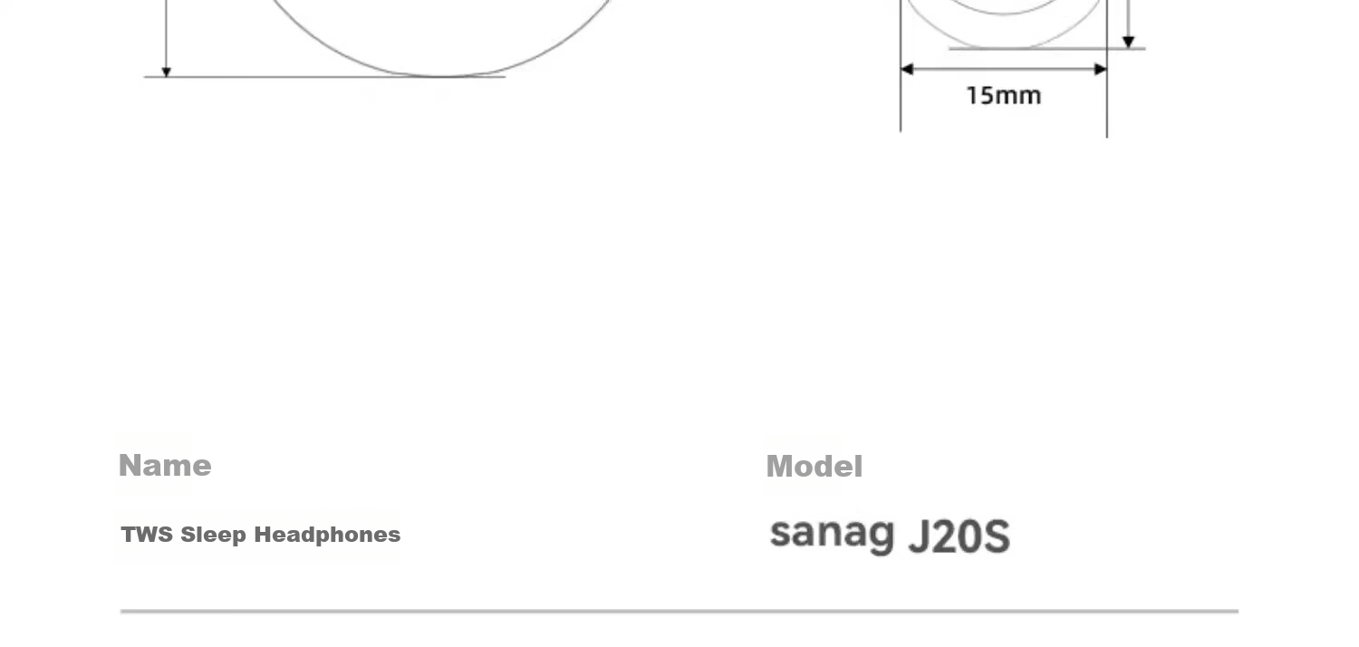 Беспроводные наушники SANAG J20S для сна, с шумоподавлением, мини, удобные, невидимые, белые