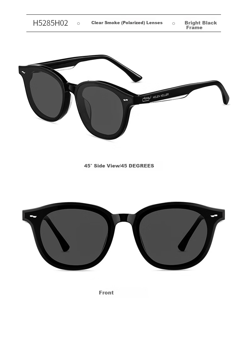 HELEN KELLER Polarized Sunglasses, Retro Small Frame, for Men And Women, Driving-Specific, UV Protection, H5285H02