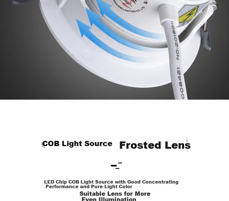 Светодиодный точечный светильник Foshan Lighting (FSL) COB, 9 Вт, с регулируемым углом, для фоновой стены, выставочного зала, антибликовый, белый свет (5700K)