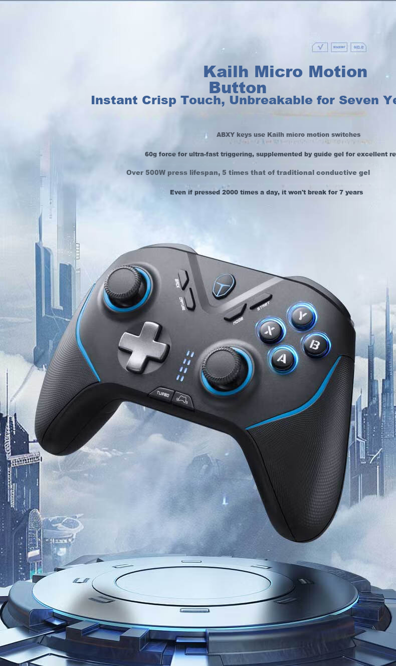 Беспроводной игровой контроллер ThundeRobot G50 Ultra, виброотдача триггеров, стиль Xbox, джойстик TMR, триггеры Холла, Bluetooth, гироскоп, ПК, черный