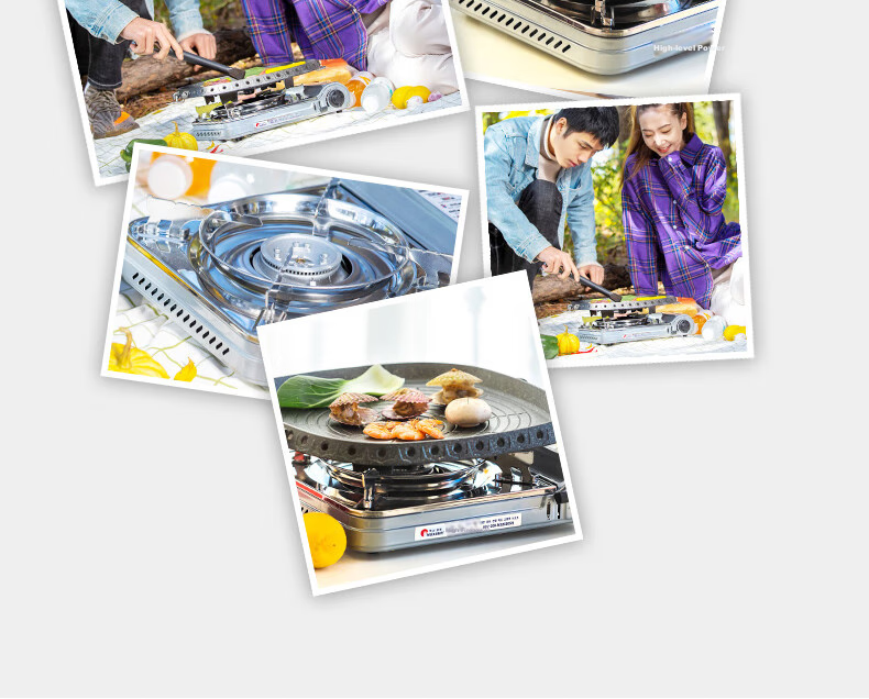 Портативная газовая плитка MAXSUN MS-3500SR для кемпинга и пикника, 2.9 кВт, серебристая