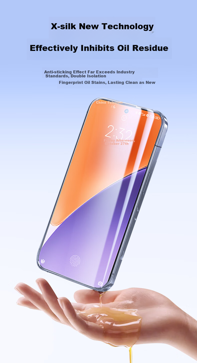 Защитное стекло DIVI для Xiaomi 15 Pro/Ultra/15S Pro, ультразвуковой отпечаток пальца, полное покрытие, HD, защита от отпечатков пальцев