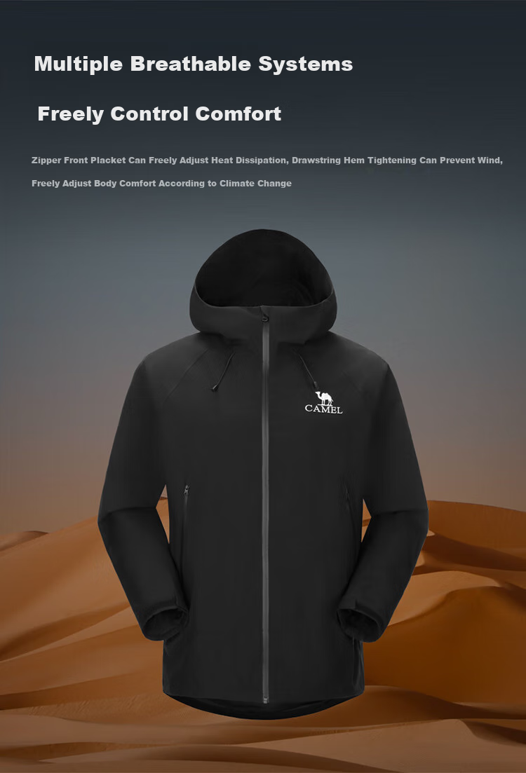 CAMEL Мужская водонепроницаемая куртка для туризма, унисекс, тройная защита, горная синяя, размер XL