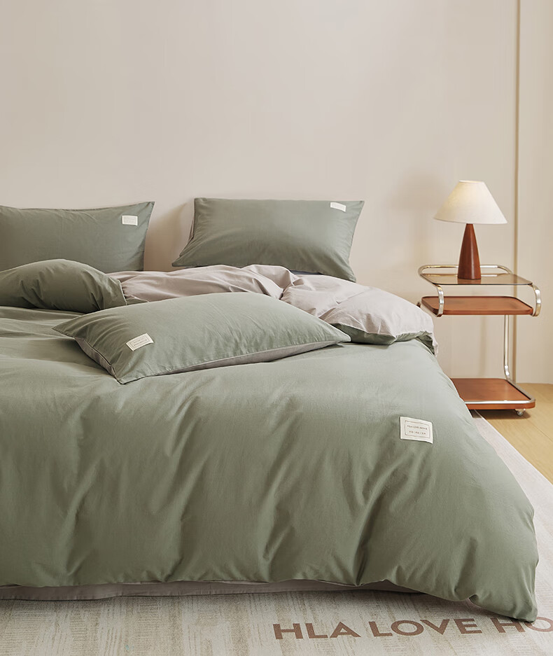 Комплект постельного белья HLA Pure Cotton, 1.8м, синий