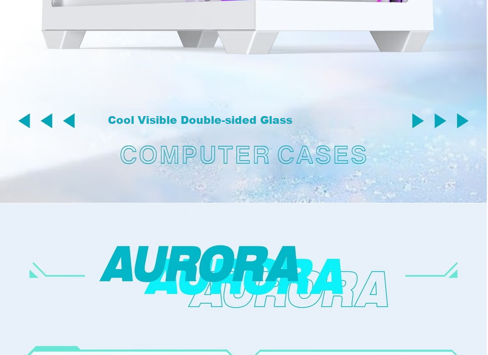 Компьютерный корпус Yingchi Aurora 3-M White (M-ATX/360мм), белый, с панорамным обзором