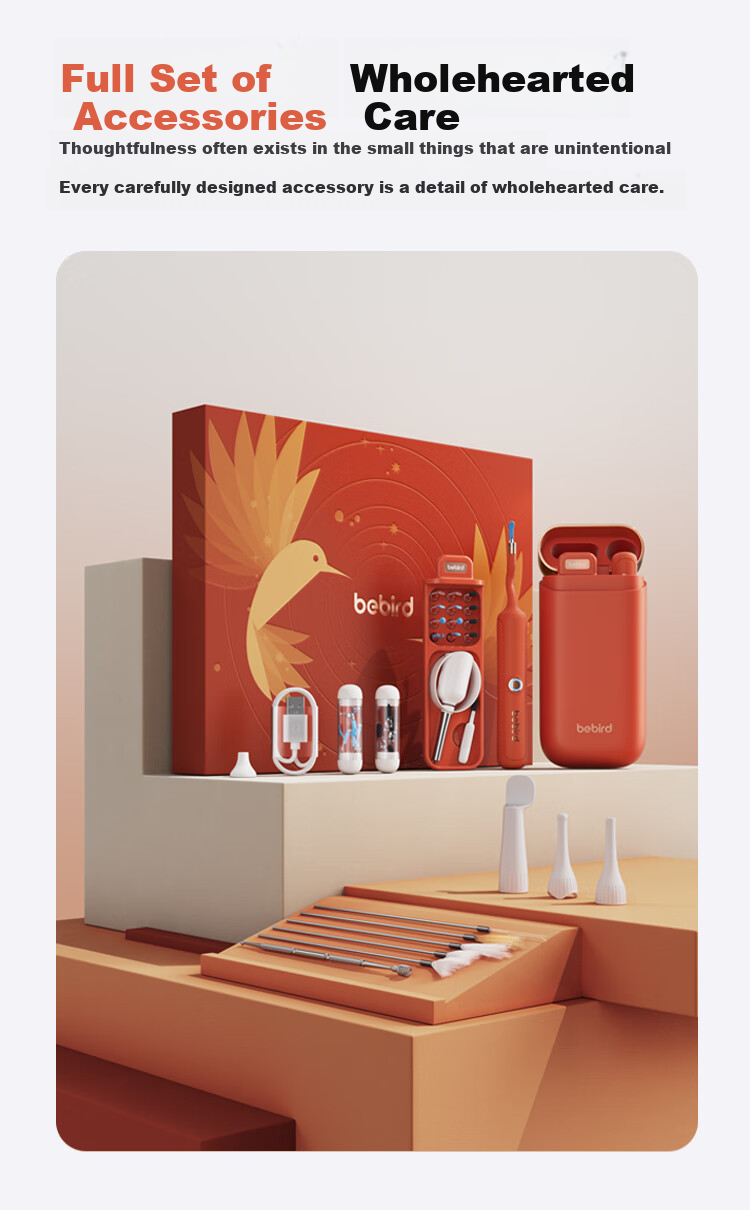 Bebird Визуальный набор для чистки ушей, подарочная коробка, инструмент для ухода за ушами, подарок на День святого Валентина