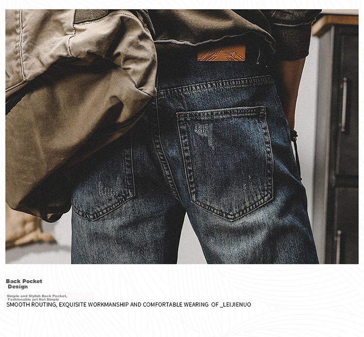 Джинсы JEEP мужские, свободный прямой крой, синие, размер 31