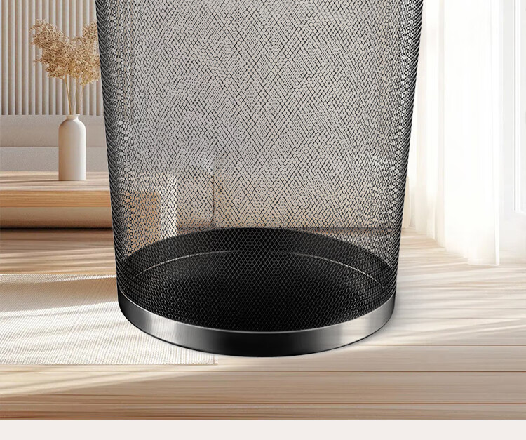 Bendi Metal Mesh Trash Can, 15L Extra Large Capacity, for Office, Dormitory, Home Use, Toilet Wastebasket