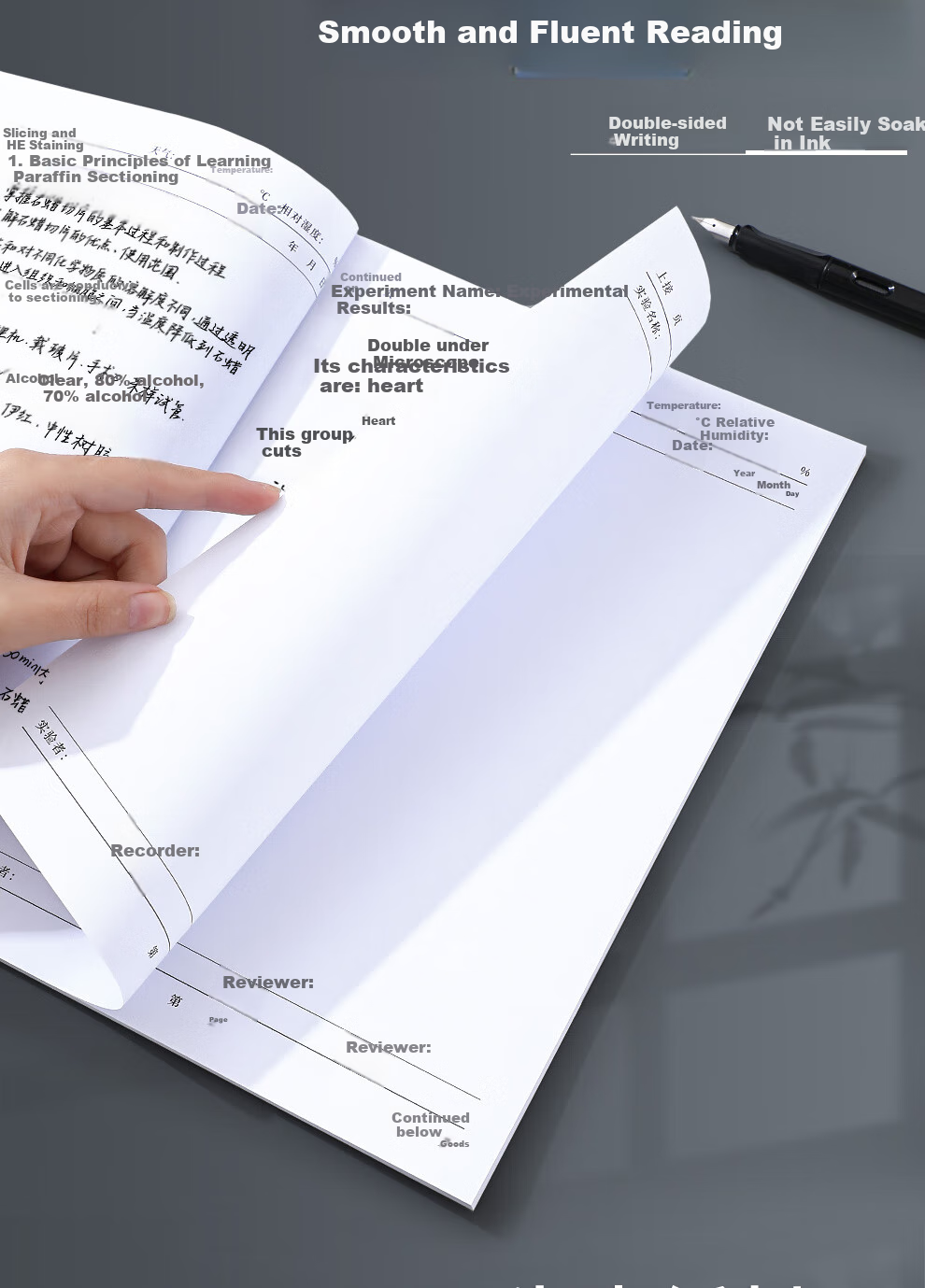 Лабораторный журнал Longe, формата А4, 95 г/м², для студентов, научный, медицинский, 210x285 мм, голубой