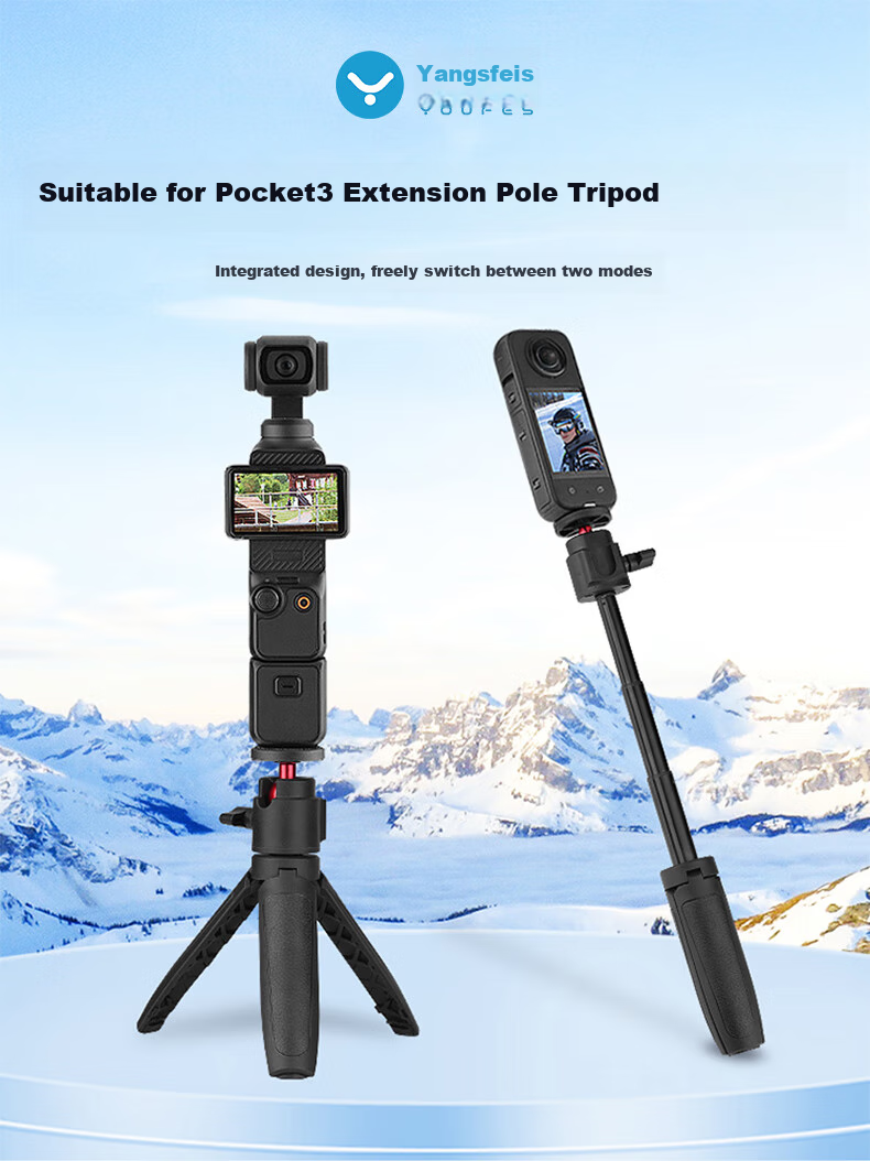 Селфи-палка YOUFES, штатив для DJI Osmo Pocket 3, удлинительный стержень для экшн-камеры, стабилизатор, ручной штатив, 31 см