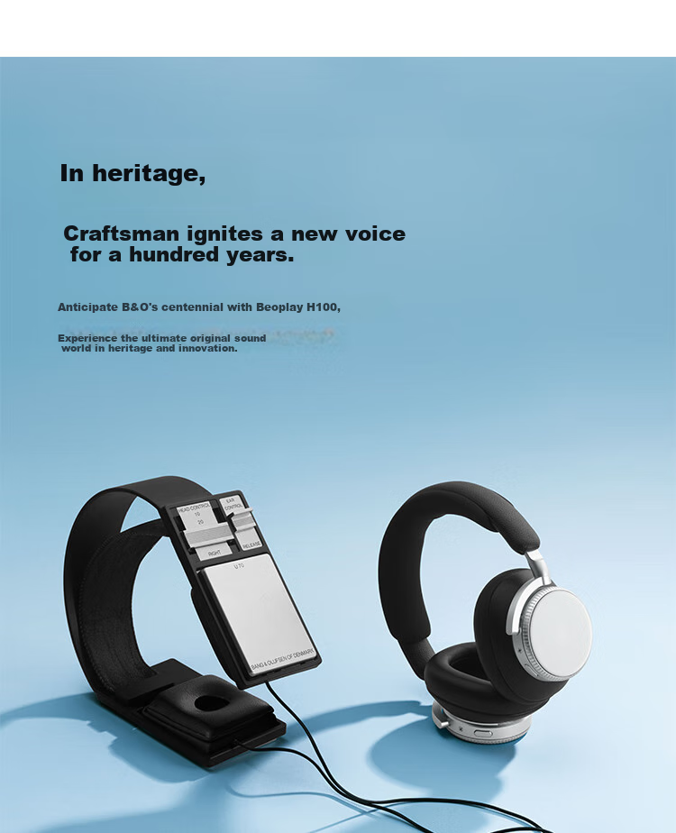Беспроводные Bluetooth-наушники B&O Beoplay H100 с активным шумоподавлением, Hi-Res Audio, цвет "Темная ночь"