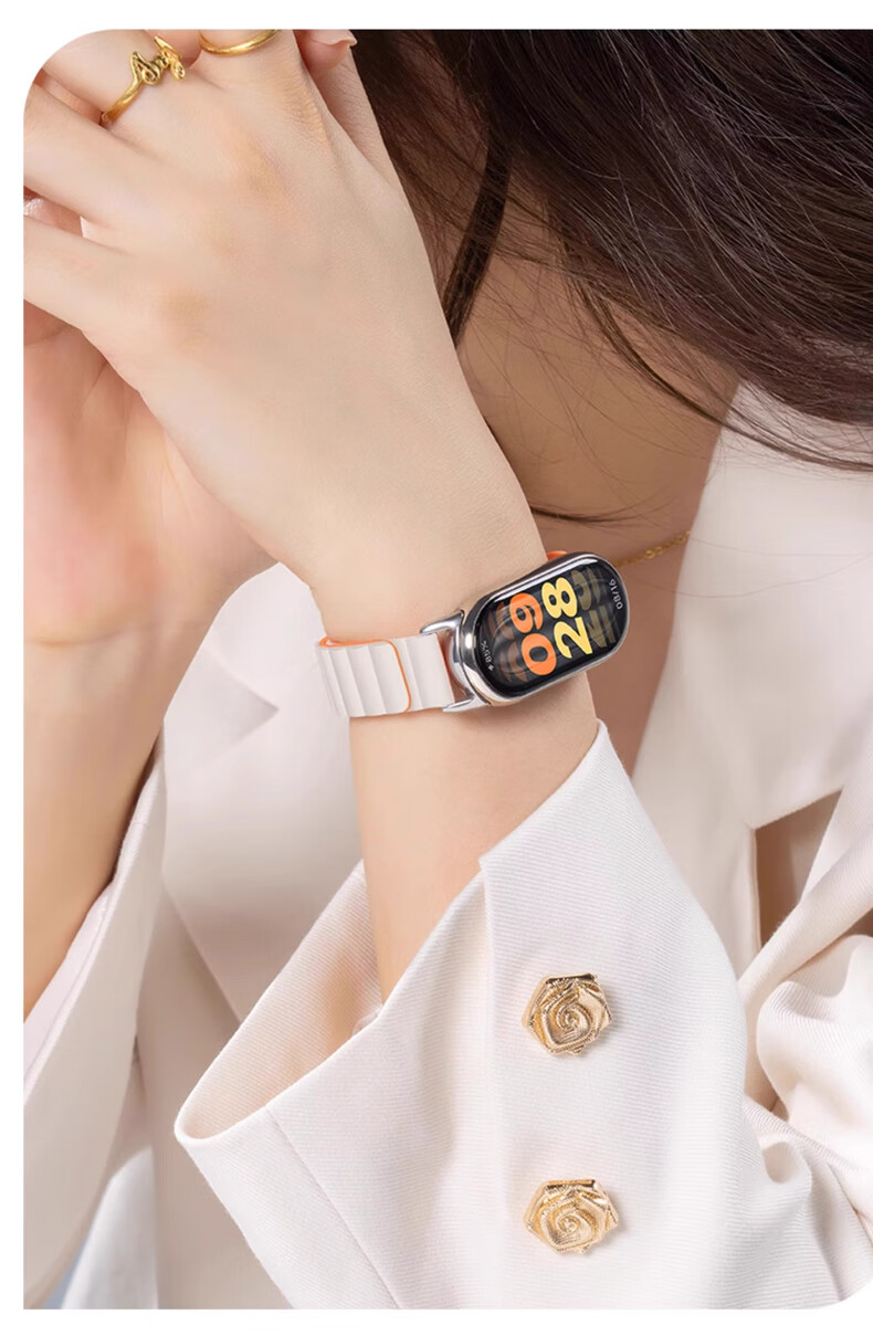 Ремешок Iboann для Xiaomi Mi Band 9/10, магнитный, универсальный, керамический, для умных фитнес-часов, аксессуар с быстросъемным креплением для мужчин и женщин
