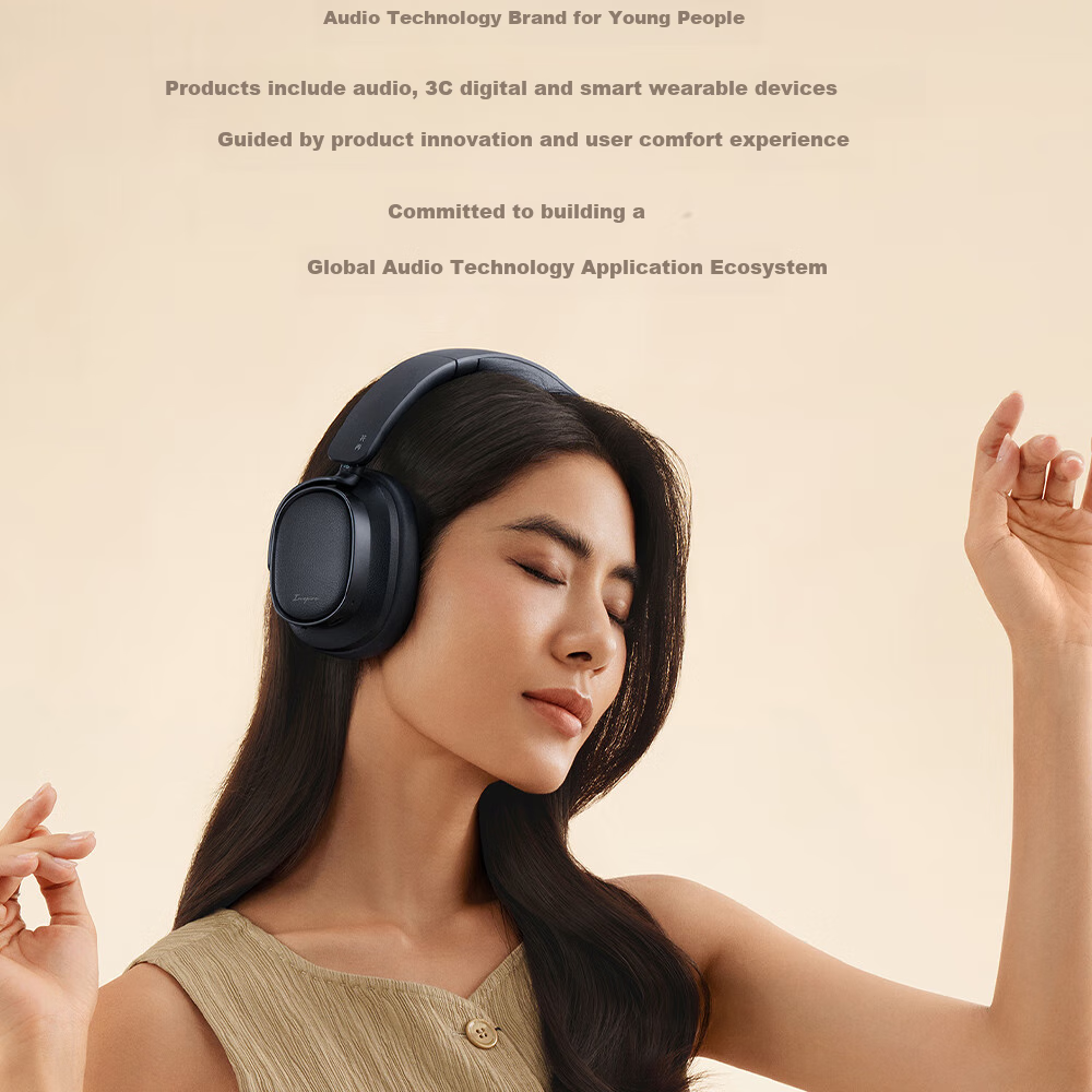Беспроводные наушники EDIFIER Evo Space с активным шумоподавлением, Bluetooth 5.4, сертификация Dual Gold Standard, 93 часа работы, шумоподавление -45 дБ, бежевые