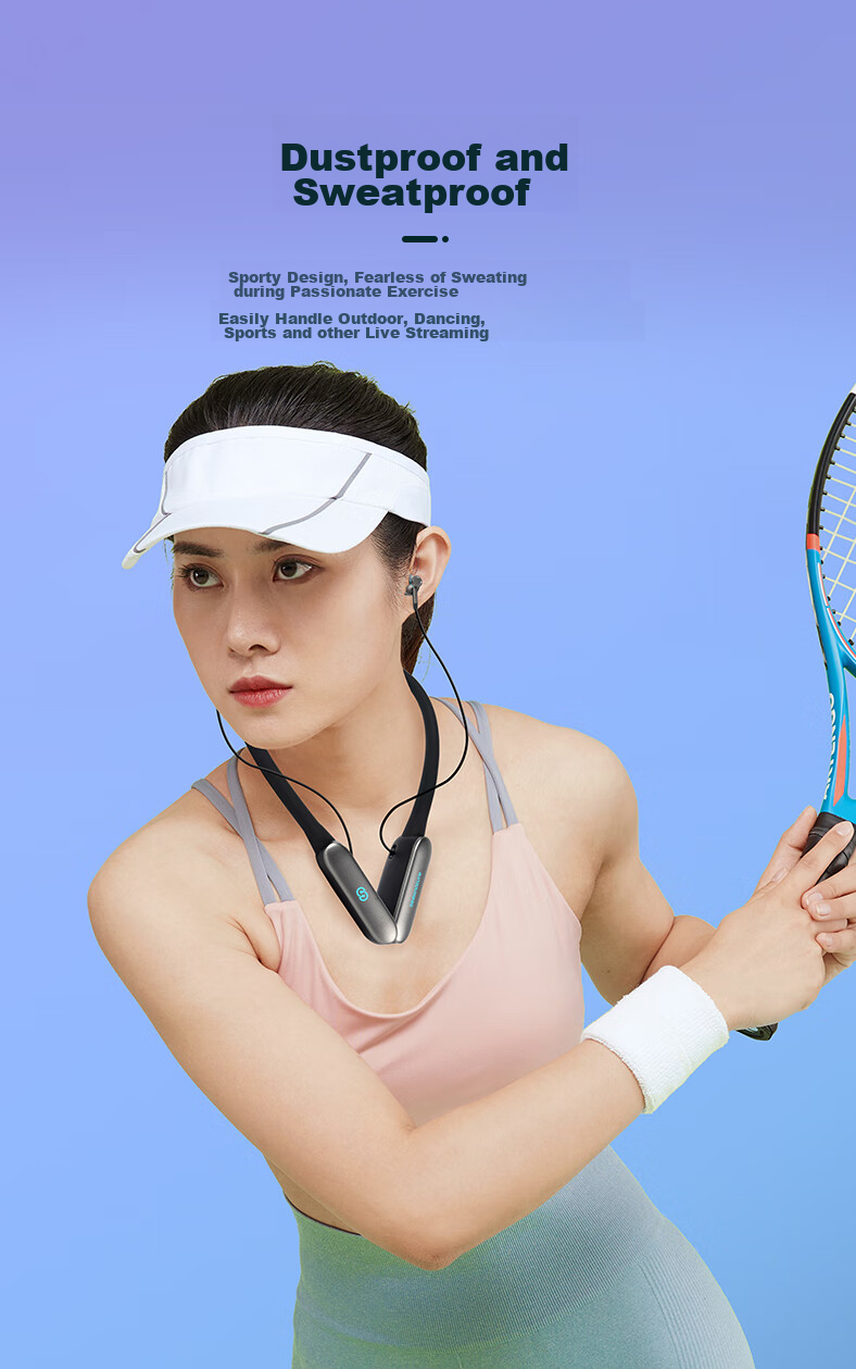 Seeknature WH60 Dual Wireless Monitoring Headset, наушники для прямой трансляции, Bluetooth-наушники для стримеров, наушники для выступлений на открытом воздухе, игровая стереогарнитура с шейным ободком