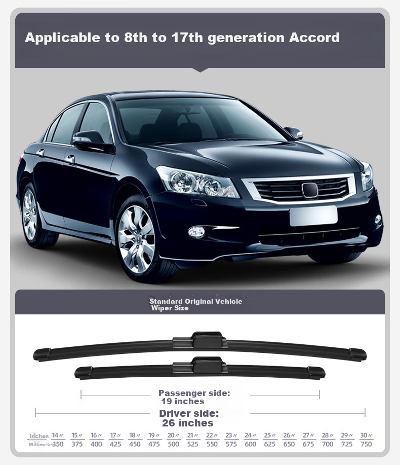 Дворники Deyun для Honda Accord 10, 9, 8, 7 поколений, оригинальные, пара