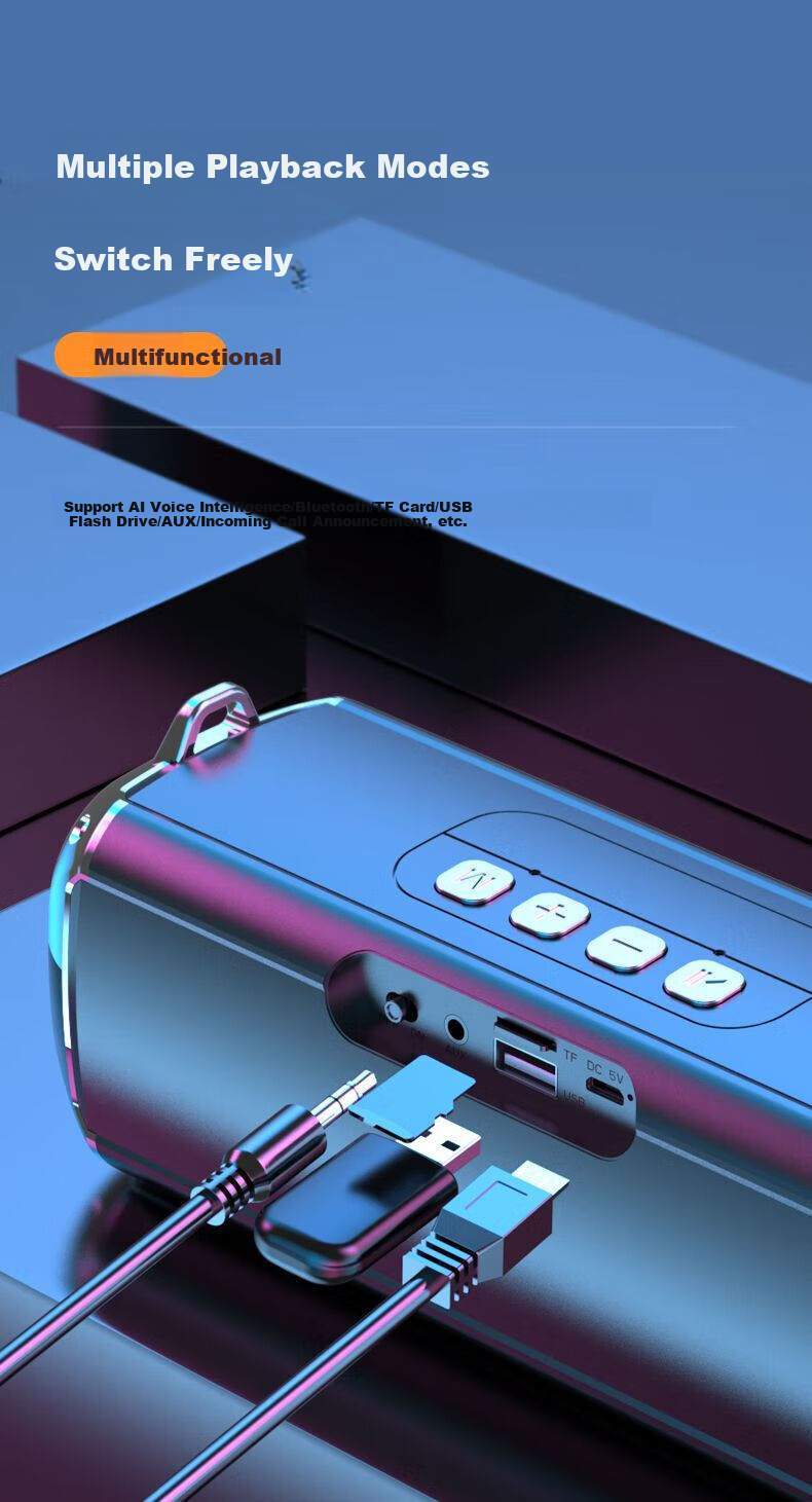 Портативная Bluetooth-колонка CLAISON [Berlin Voice] T16, сабвуфер, водонепроницаемая, серая