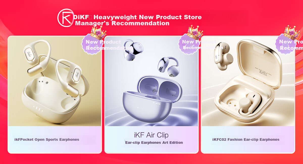 Беспроводные наушники IKF Pet Clip True Wireless Bluetooth, с костной проводимостью, Hi-Fi звук, долгая батарея, для спорта и студентов, совместимы с Xiaomi и Huawei, цвет "Облачный камень" (белый)
