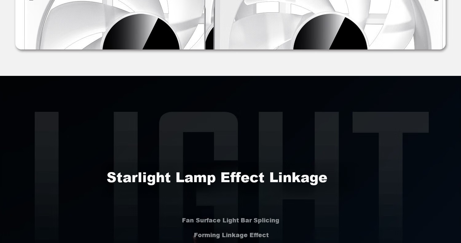 Компьютерный корпус Aigo Aurora Z15 White Anti-Leaf ARGB, 120 мм, с подсветкой, контролем температуры, ШИМ