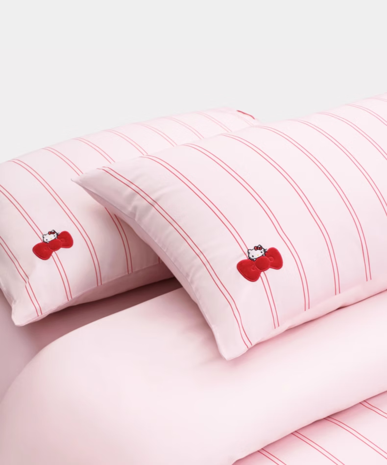 Комплект постельного белья tbh, "Hello Kitty", 1.8 м, хлопок, жаккард