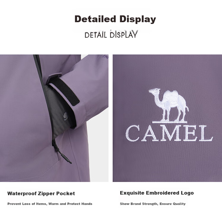 CAMEL Мужская водонепроницаемая куртка для туризма, унисекс, тройная защита, горная синяя, размер XL