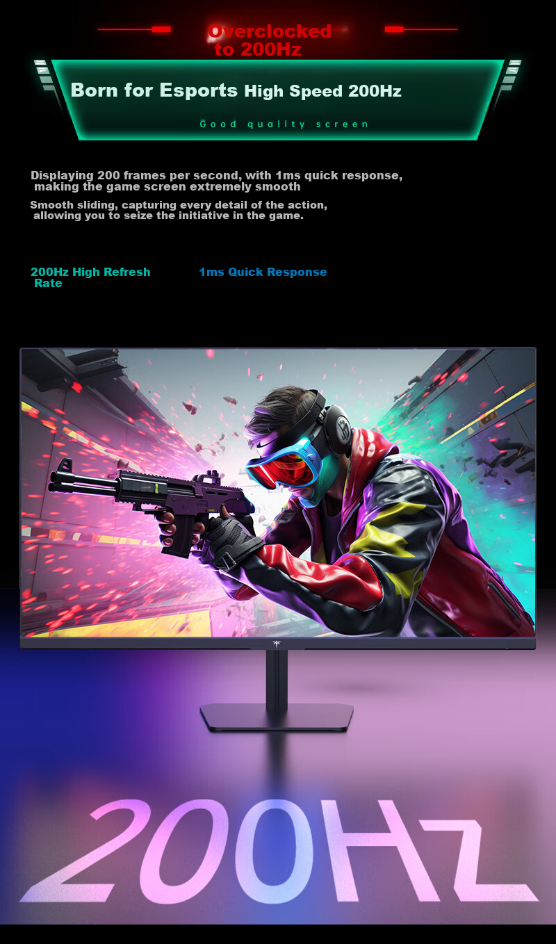 Игровой монитор KTC H25T7, 24.5 дюйма, Fast IPS, 260 Гц, 1 мс, 1920x1080, HDR, черный