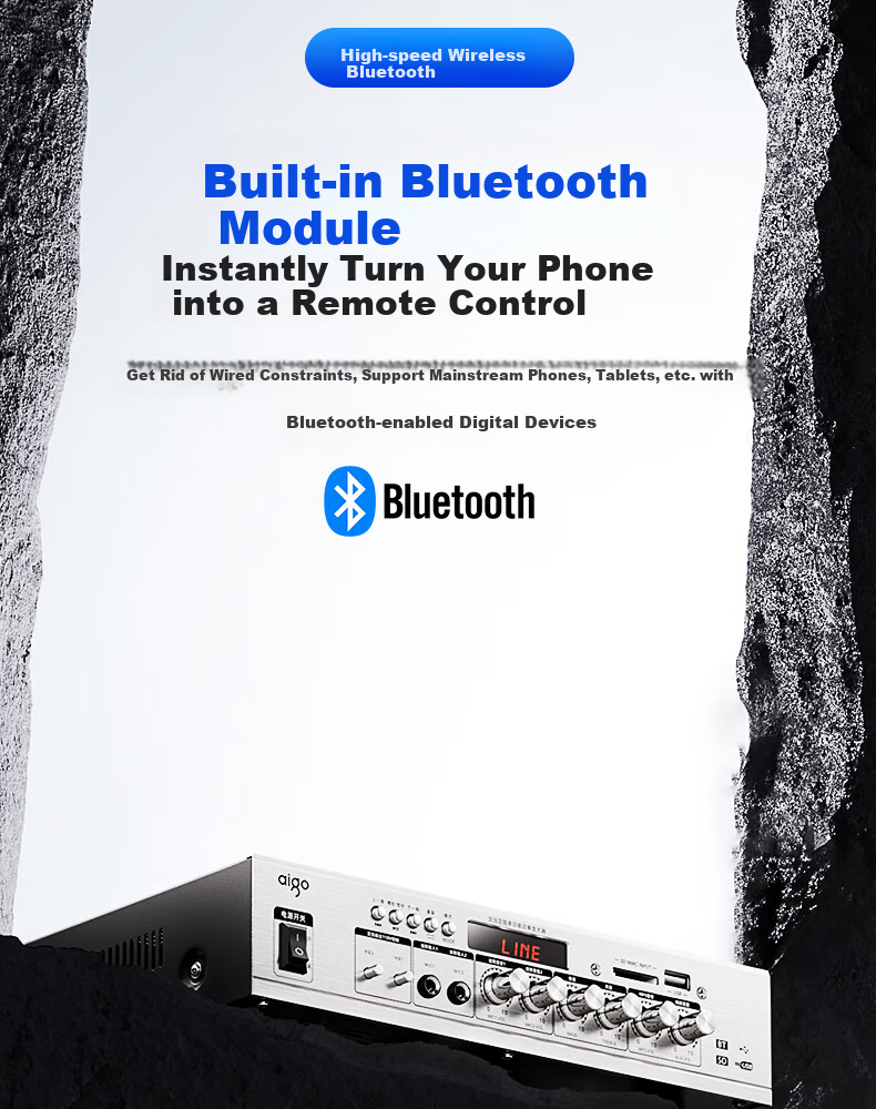 Aiguozhe X139 Комплект настенных акустических систем 2.0, 150 Вт, Bluetooth, для конференц-залов, тренировок, ресторанов, классов