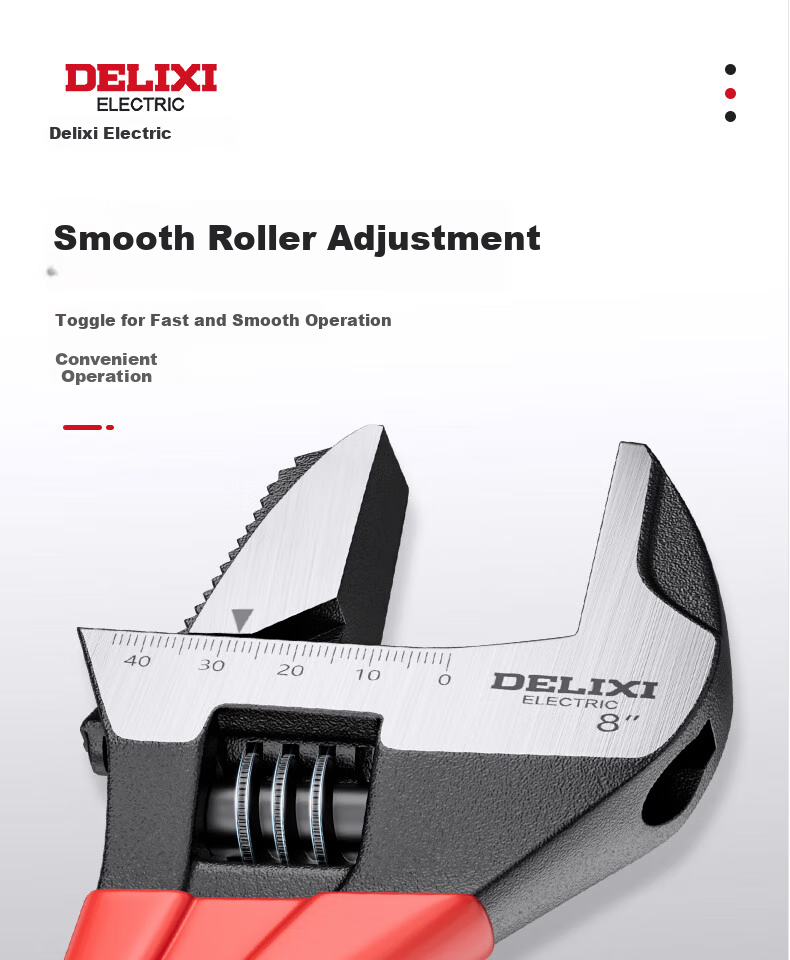 Разводной ключ DELIXI ELECTRIC, многофункциональный, с широким зевом, для сантехники и ванной комнаты, 5 дюймов
