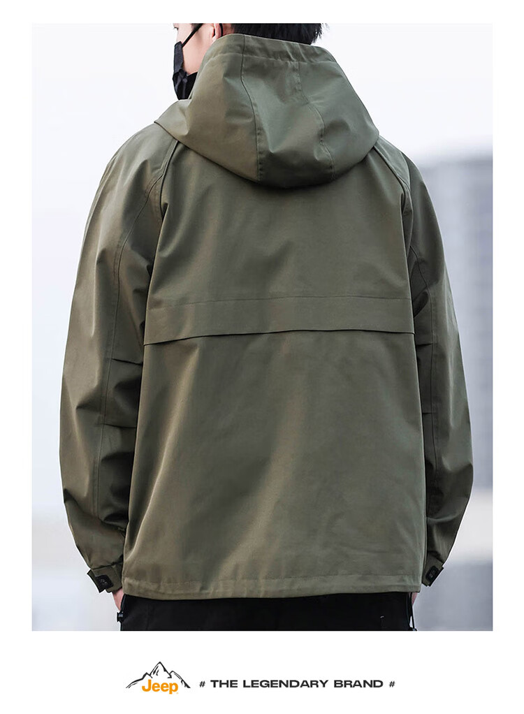 Тактическая куртка JEEP мужская, демисезонная, цвет: зеленый (Army Green), размер 4XL