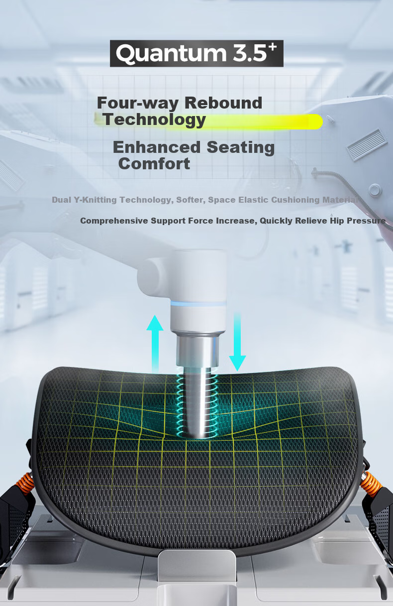 Эргономичное офисное кресло Ergonor Baoying с поддержкой поясницы, компьютерное кресло, игровое кресло, серебристо-белая сетка