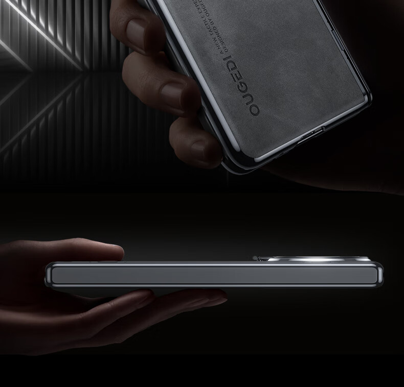 Чехол-книжка Ougedi для Huawei Mate X5, из натуральной кожи, с защитой камеры, противоударный, бизнес-стиль, светло-серый