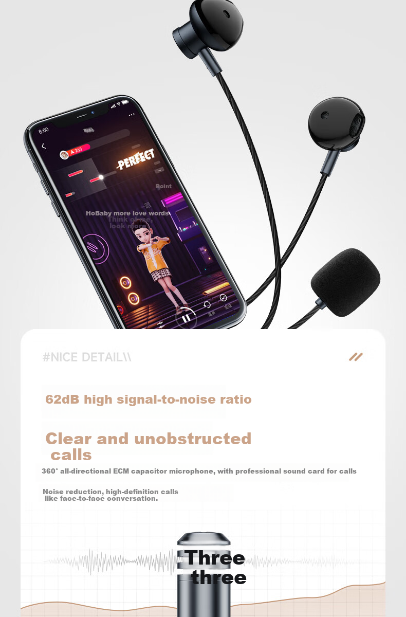 Наушники с микрофоном Kpods SE Black, для караоке, компьютера, записи, с шумоподавлением