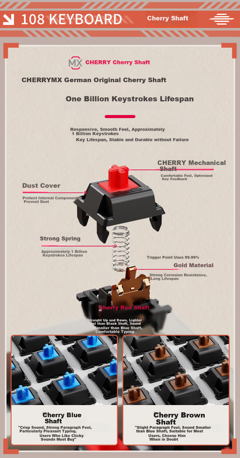 Механическая клавиатура EWEADN CR108, беспроводная, Bluetooth, проводная, три режима, игровая, для офиса, для компьютера, планшета, универсальная, с красными переключателями, цвет "Черный рыцарь"