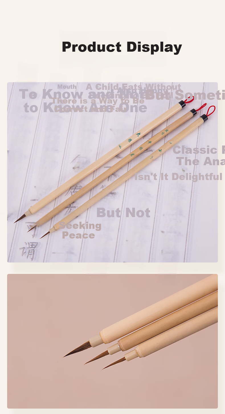 Кисть для каллиграфии Mont Marte Wolf Hair Line Pen, шерсть волка, для китайской живописи, рисования контуров, гуаши, арт-скетчинга, маленький размер