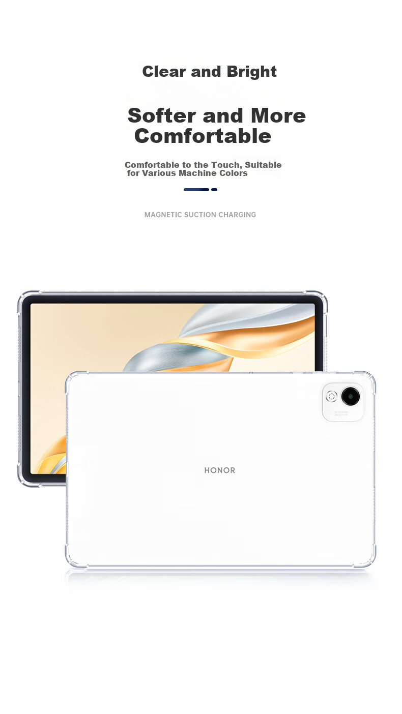 Защитный чехол BIAZE для планшета Honor X10 Pro/X9 Pro 11.5 дюймов, противоударный, из ТПУ, с защитой углов, прозрачно-белый